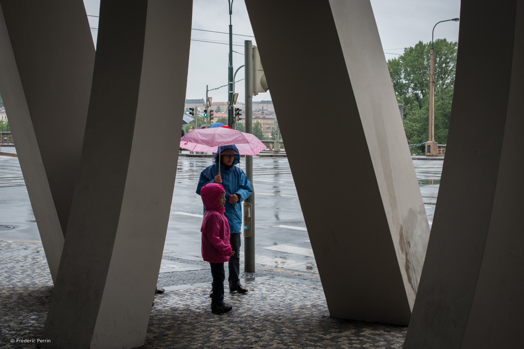 Rainy Day & Pink Umbrella